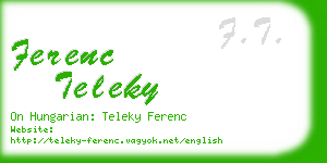 ferenc teleky business card